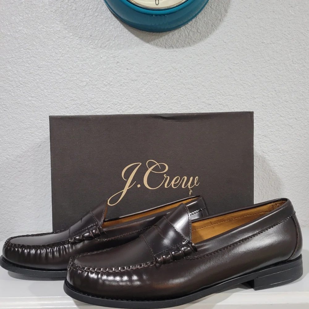 J Crew Camden loafers in leather| Sz 11| NIB with dustbags